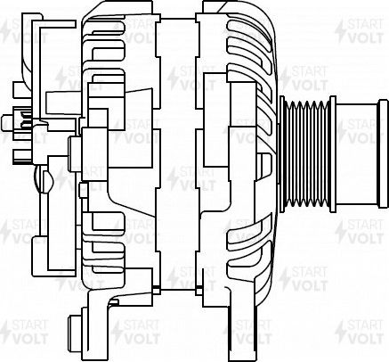 Генератор StartVOLT для Volkswagen Polo V 2014-2026. Артикул LG 1801