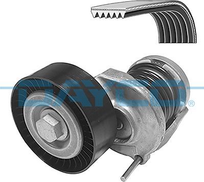 Приводной ремень поликлиновой с роликами (комплект) Dayco для Audi TT II (8J) 2008-2014. Артикул KPV262