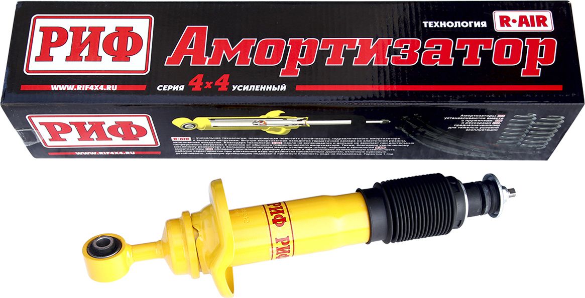 Амортизатор РИФ (R-AIR) усиленный передний штатный для Nissan Pathfinder R51 2004-2014, лифт 0-50 мм. Артикул SA242