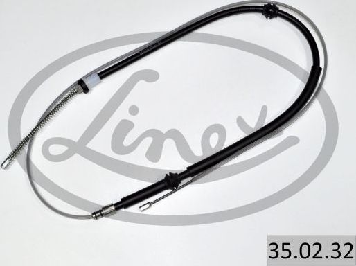 Трос ручника (тросик ручного тормоза) Linex. Артикул 35.02.32