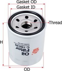 Масляный фильтр Sakura для Subaru Forester IV 2012-2018. Артикул C-18630