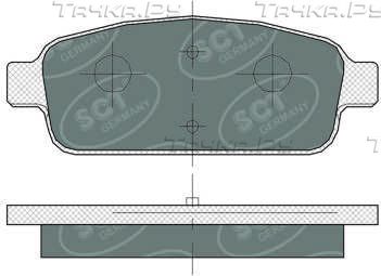 Тормозные колодки SCT-Germany задние для Chevrolet Cruze I 2009-2015. Артикул SP 360 PR
