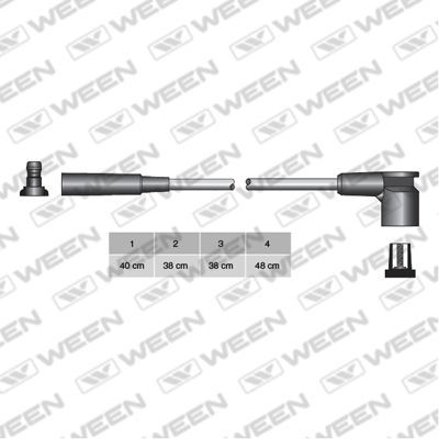 Высоковольтные провода (провода зажигания) (комплект) WEEN. Артикул 110-4143
