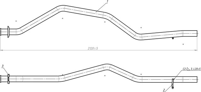 Глушитель Trialli (алюминий / сталь) передний для ГАЗ Соболь 2007-2026. Артикул ERP 0306