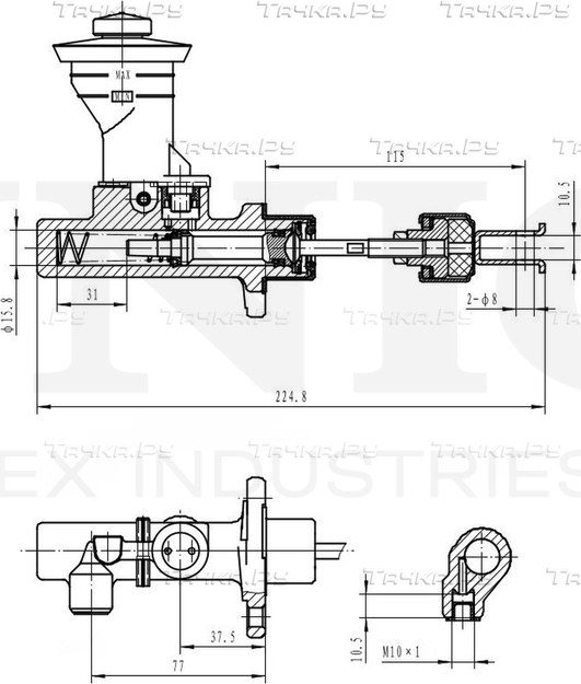 Цилиндр сцепления главный (Unio). Артикул BRC-10005