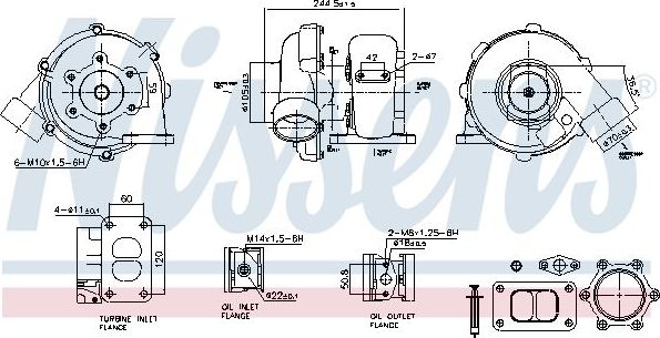 Турбина (турбокомпрессор) Nissens ** FACTORY NEW **. Артикул 93713