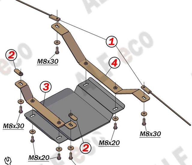 Защита Alfeco для редуктора заднего моста Land Rover Freelander II 2006-2014. Артикул ALF.38.13