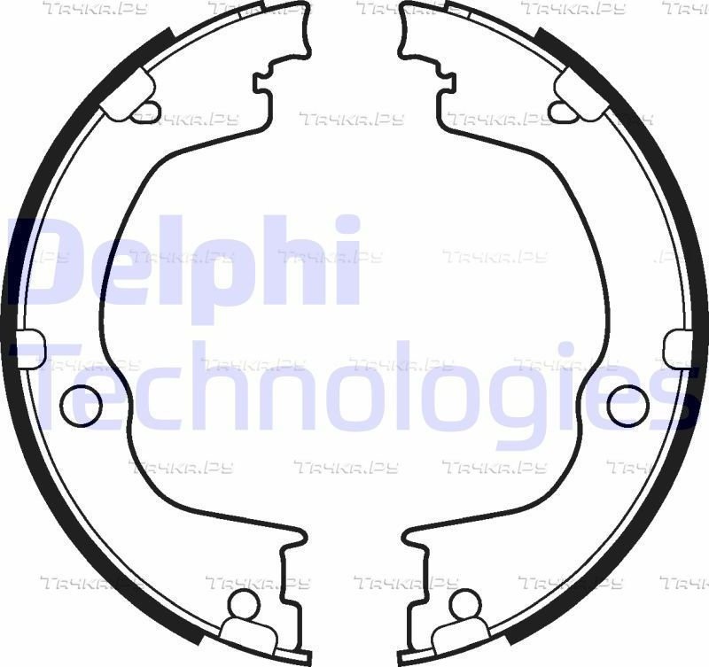 Тормозные колодки (стояночная тормозная система) Delphi. Артикул LS2106
