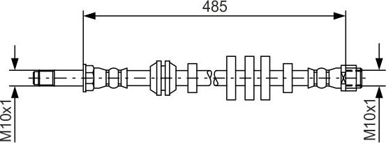 Тормозной шланг Bosch. Артикул 1 987 481 568