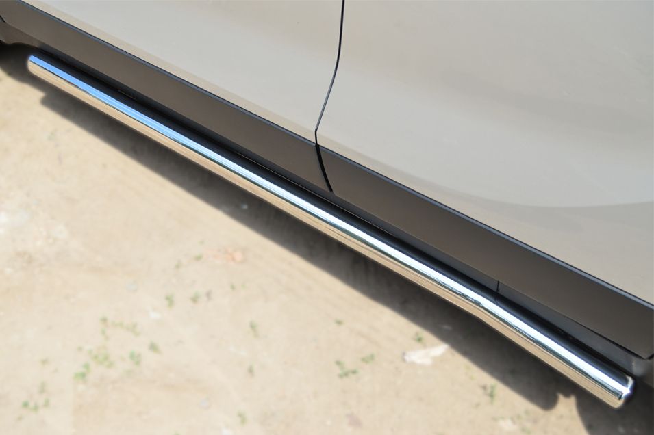 Защита порогов труба РусCталь d63 (вариант 3) для Opel Mokka 2012-2026. Артикул OMT-0013553