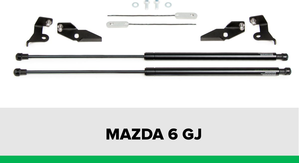 Амортизаторы (упоры) капота Pneumatic для Mazda 6 GJ рестайлинг 2018-2026. Артикул KU-MZ-0612-02