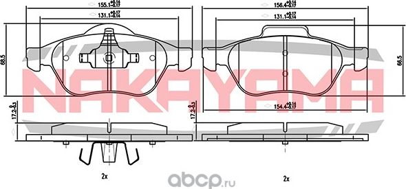 Колодки тормозные (Nakayama). Артикул P0878NY