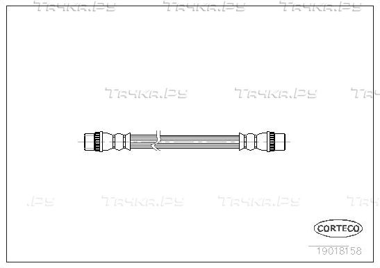 Тормозной шланг Corteco задний передний/задний для Renault Megane II 2003-2010. Артикул 19018158