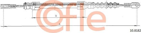 Трос ручника (тросик ручного тормоза) Cofle задний правый для Volvo 940 1990-1998. Артикул 92.10.8182