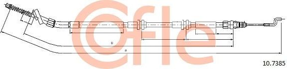 Трос ручника (тросик ручного тормоза) Cofle. Артикул 92.10.7385