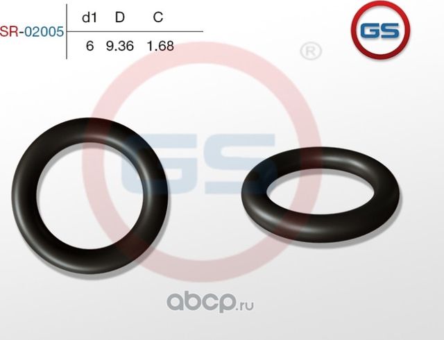 РЕЗИНОВОЕ КОЛЬЦО 6 1.68 (GS). Артикул SR02005