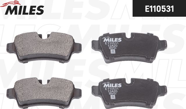 Тормозные колодки Miles (Semi-Metallic) задние для MINI Hatch I ((R50, R53) 2006-2006. Артикул E110531