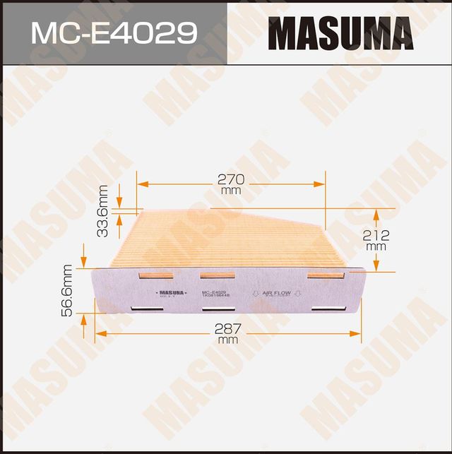 Салонный фильтр Masuma для Volvo V50 I 2004-2010. Артикул MC-E4029