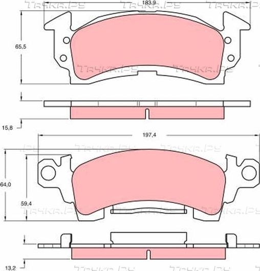 Тормозные колодки TRW передние для Cadillac Fleetwood II 1992-1997. Артикул GDB742