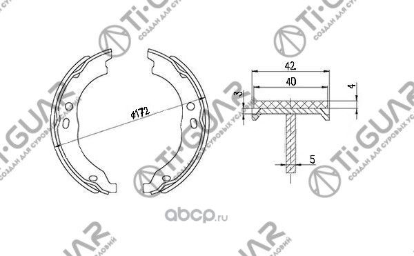 Тормозные колодки (TI-Guar). Артикул TG0681