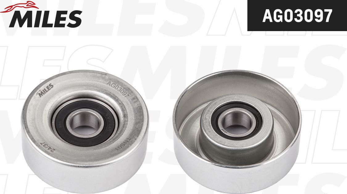 Направляющий (ведущий) ролик приводного поликлинового ремня Miles. Артикул AG03097