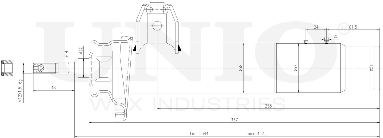 Амортизатор подвески (Unio). Артикул SAB-10313