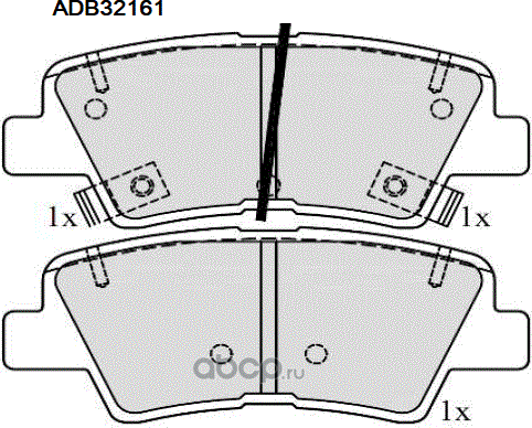 Колодки тормозные дисковые | зад | (Allied Nippon). Артикул ADB32161