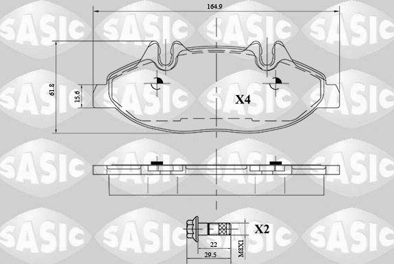 Тормозные колодки Sasic. Артикул 6216081