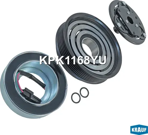 KPK1168YU_Шкив компрессора кондиционера в сборе Krauf. Артикул KPK1168YU