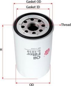 Масляный фильтр Sakura. Артикул C-1010