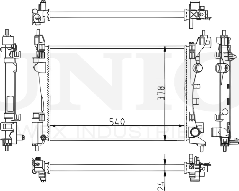 Радиатор двигателя (Unio). Артикул RAD-10120