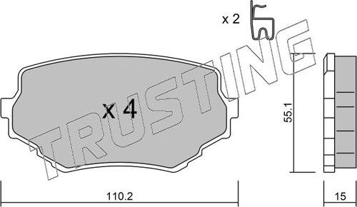 Тормозные колодки Trusting. Артикул 258.0