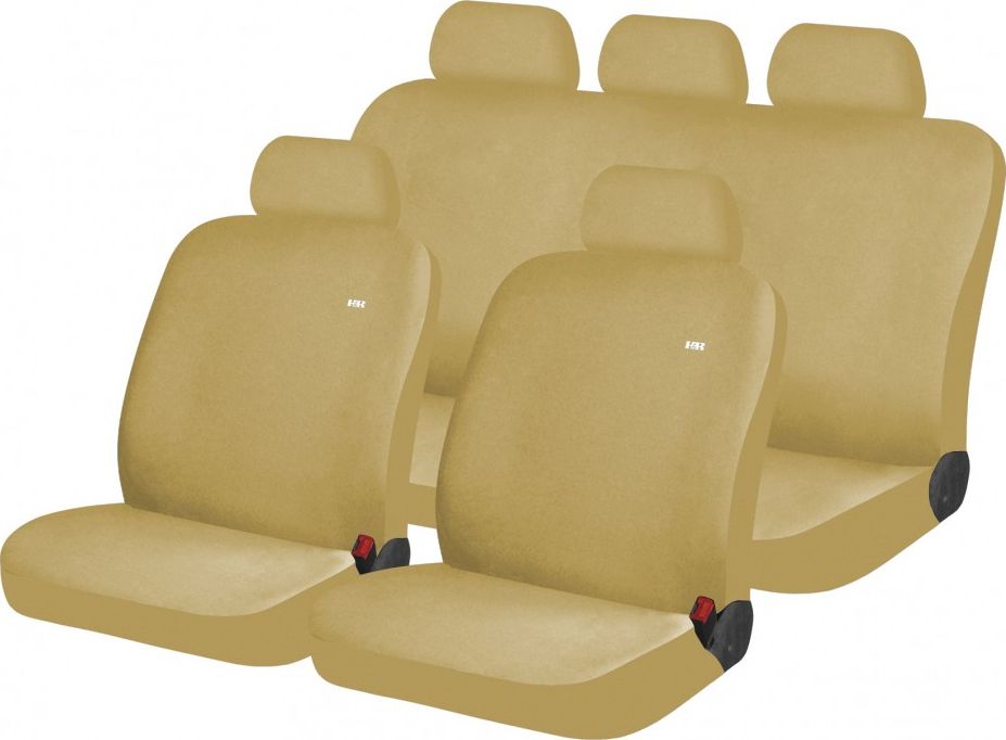 Чехлы универсальные CarFashion Solid на сидения авто, цвет Бежевый. Артикул 11081