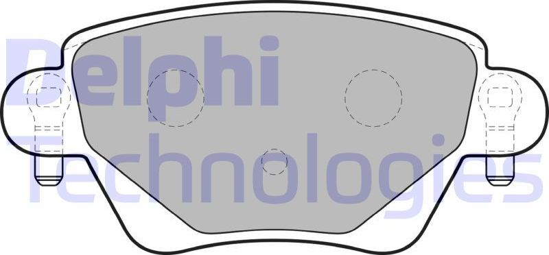 Тормозные колодки Delphi (Low-Metallic). Артикул LP1682