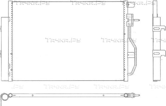 Радиатор кондиционера (конденсатор) Sakura для Chevrolet Tracker III (Trax) 2012-2026. Артикул 5081-9801