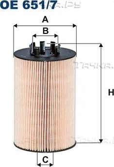 Масляный фильтр Filtron. Артикул OE 651/7