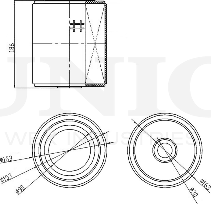 Фильтр воздушный (Unio). Артикул FLT-10080