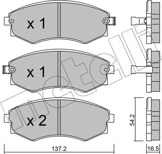Тормозные колодки Metelli. Артикул 22-0518-0