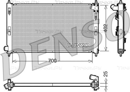 Радиатор охлаждения двигателя Denso (алюминий). Артикул DRM45032
