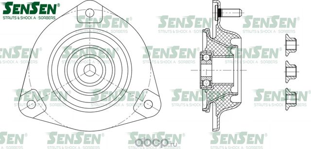 M61059 Опора амортизатора переднего hyundai elantra 00-06kia cerato 04-09 (Sensen). Артикул M61059