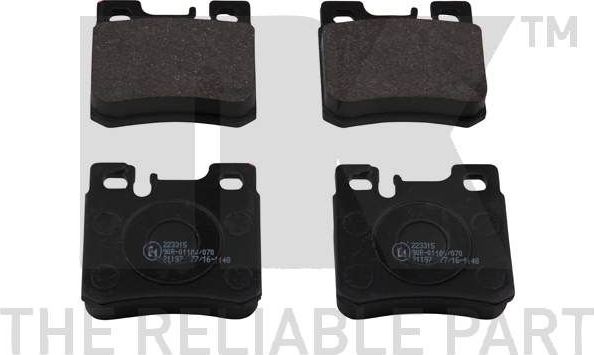 Тормозные колодки NK. Артикул 223315