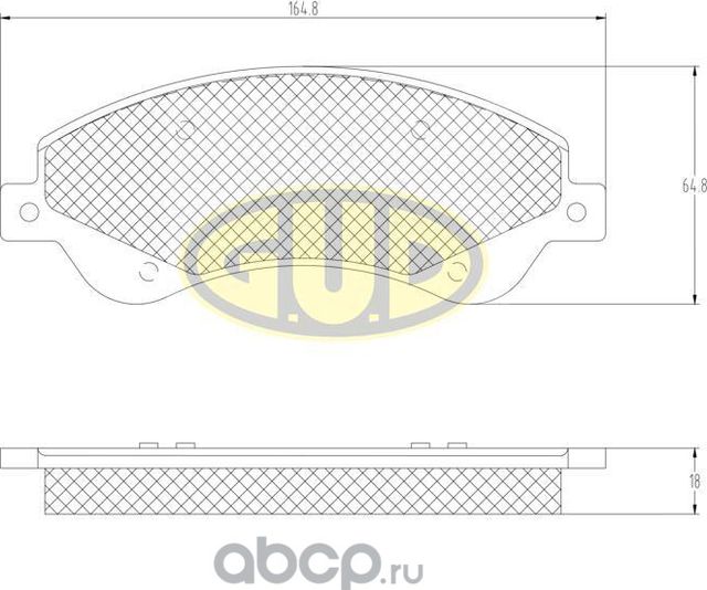 КОЛОДКИ ТОРМОЗНЫЕ ДИСКОВЫЕ (G.u.d). Артикул GBP125102