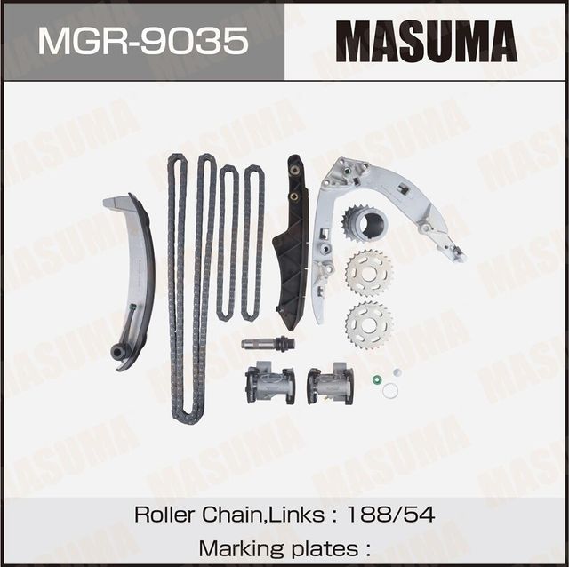 Цепь ГРМ с натяжителями, комплект (Masuma). Артикул MGR-9035