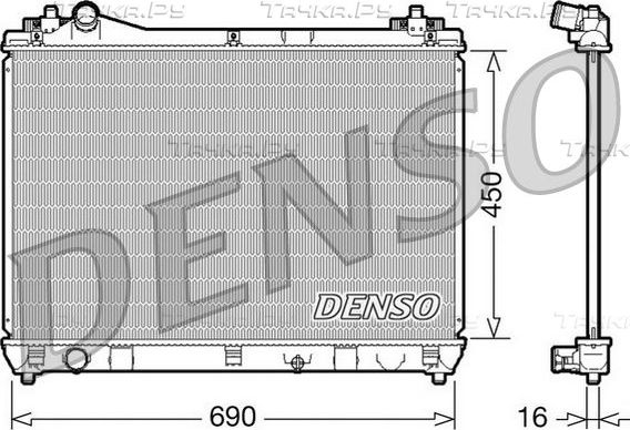 Радиатор охлаждения двигателя Denso (алюминий). Артикул DRM47016