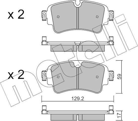 Тормозные колодки Metelli. Артикул 22-1129-0