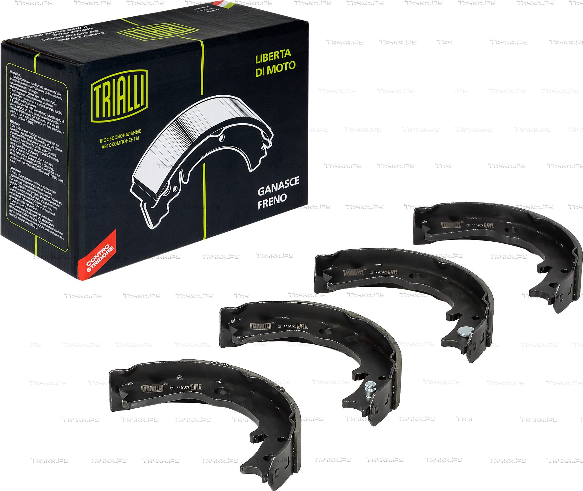 Тормозные колодки Trialli задние для Mitsubishi Galant V 1984-1990. Артикул GF 110102