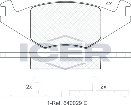 Тормозные колодки Icer передние для SEAT Ibiza II 1993-1999. Артикул 180461