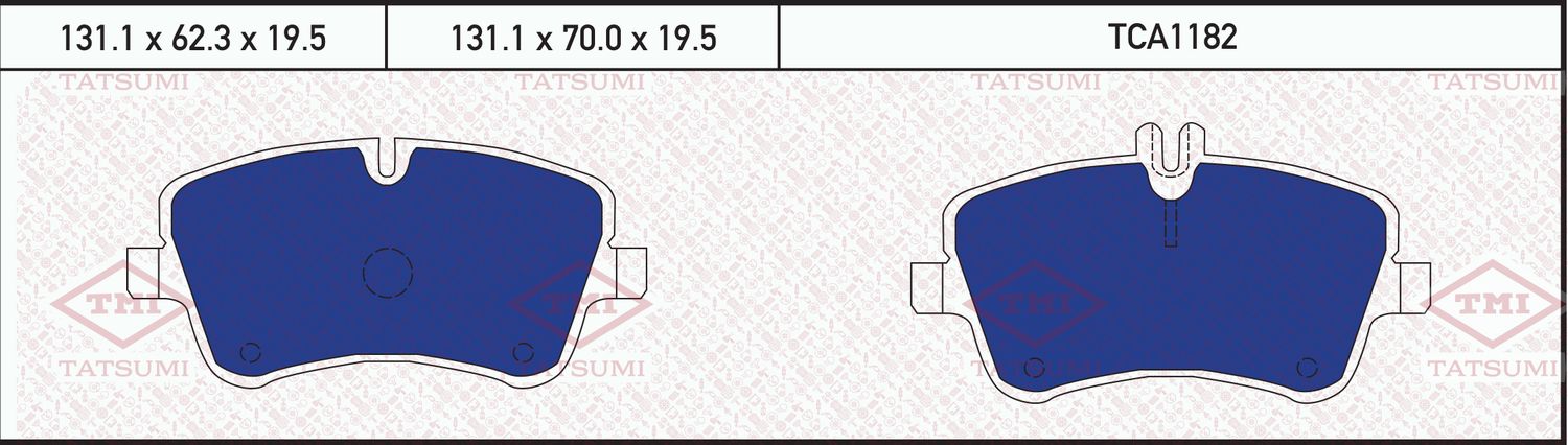 Колодки тормозные MB W203 00- перед. (Tatsumi). Артикул TCA1182
