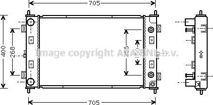 Радиатор охлаждения двигателя AVA. Артикул CR2034