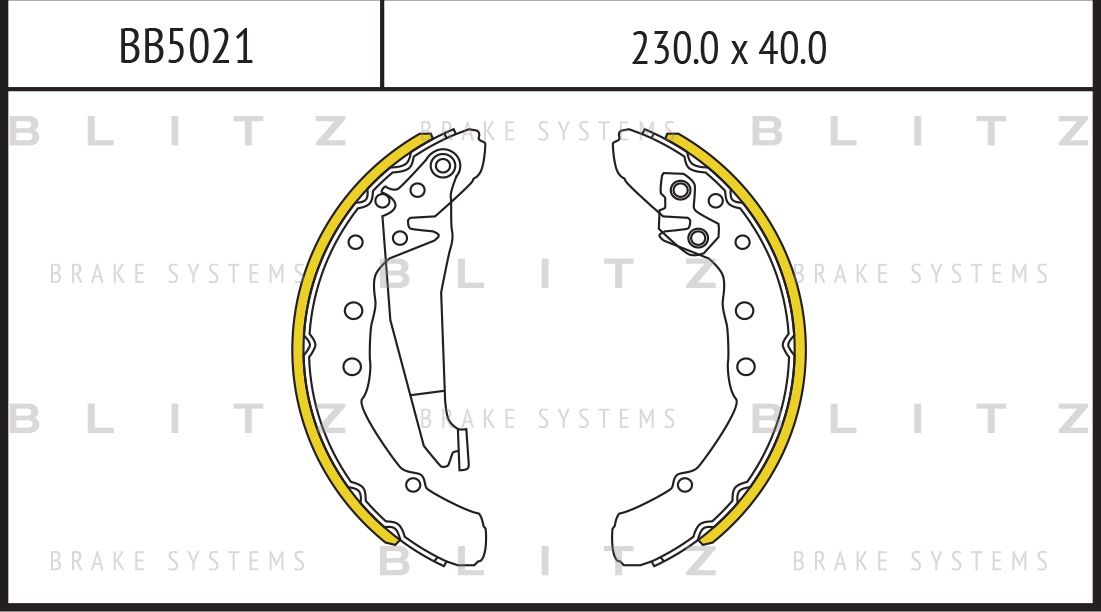 Колодки тормозные VAG 100/80/GOLF 3/PASSAT -04 задн.барабан. (Blitz). Артикул BB5021